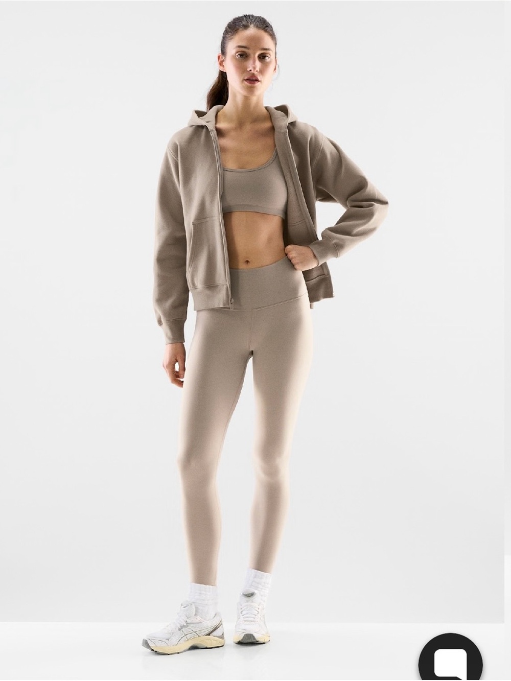 ARITZIA High-Rise Taupe Seamless Leggings